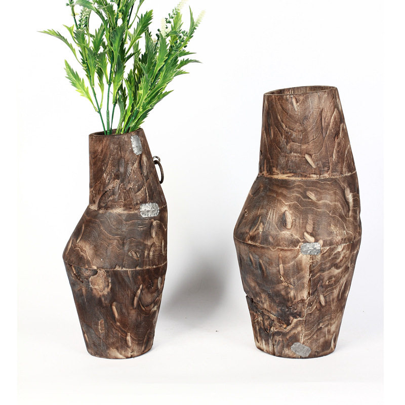 厂家销售手工制作木质花盆花桶花器花瓶做旧碳化装饰器皿摆件,模玩/动漫/周边/娃圈三坑/桌游,文化/体育周边,淘宝优惠券,粉丝福利购,淘宝优惠卷