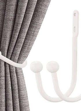 白色SW103大挂钩配螺胶， 16CM窗帘挂钩固定钩配件 窗帘挂绳钩