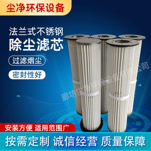 法兰式不锈钢除尘滤芯卡盘式除尘滤芯过滤器滤篮内外网除粉尘滤筒
