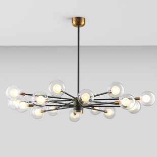 后现代轻奢吊灯北欧风格 客厅分子创意餐厅吧台设计师简约魔豆吊灯