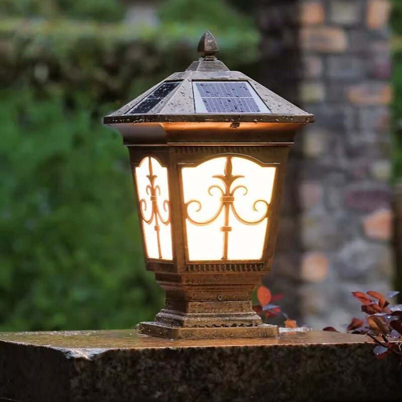 柱头灯户外尖花围墙大门柱子院墙灯室外防水欧式花园别墅庭院灯