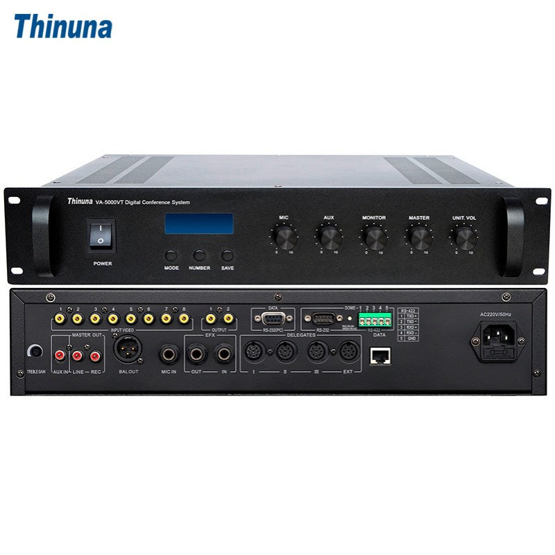 Thinuna VA-5000VT 全功能型会议主机带讨论视像表决话筒主机