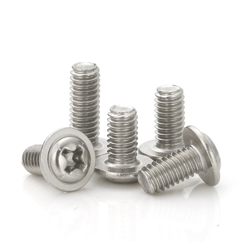 圆头带垫螺丝M3*6PWM介子螺丝盘头带介螺钉连垫螺丝 浩业厂家现货