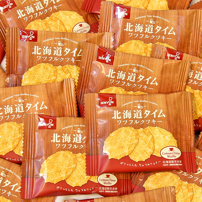北海道脆华夫饼干小包装图片