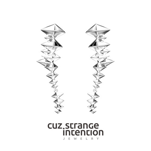 ＜田曦薇＞Cuz Strange Intention/尼罗流星耳坠/小众法式简约轻