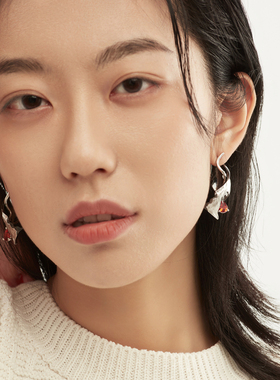 CuzStrangeIntention重塑系列/燃烧拼色耳坠耳坠/七夕情人节礼物