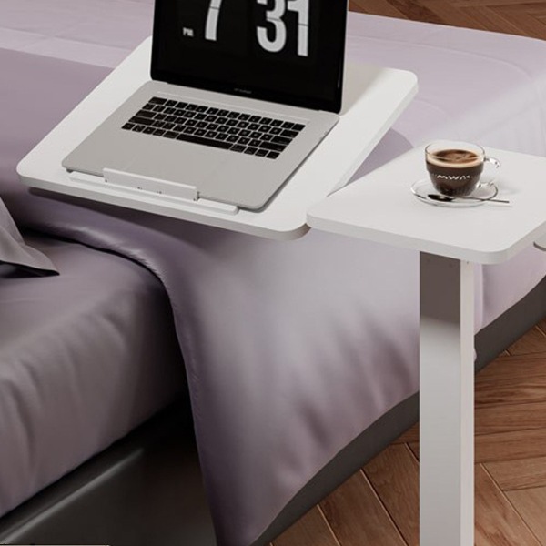 可移动升降床边桌电脑桌书桌工作台沙发小桌子家用笔记本边几塑B&