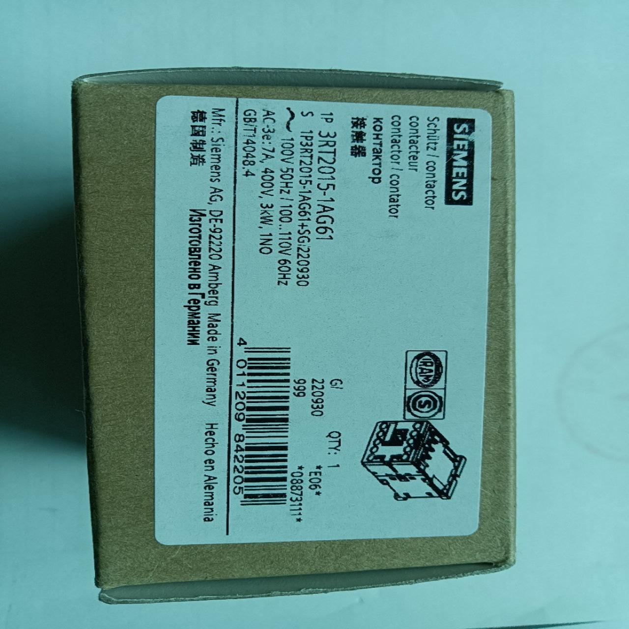 全新原装进口接触器3RT2015-1AG61议价