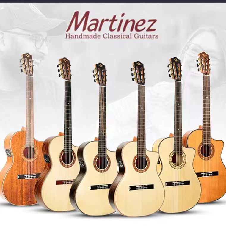 马丁尼Martinez MP14单板电箱流行指弹跨界古典加振吉他玛丁尼