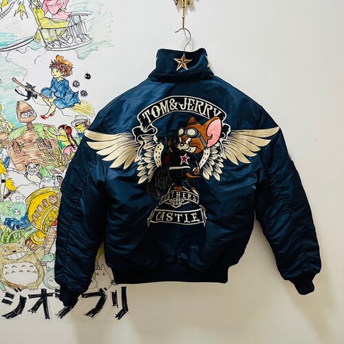 Double G猫和老鼠杰瑞古堡飞行服机车夹克 G05侧插兜新雪丽棉服