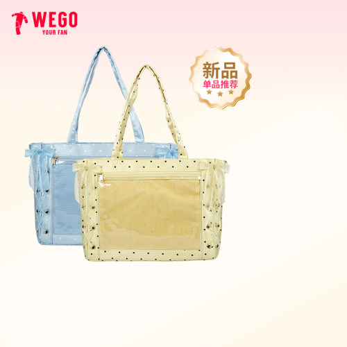 WEGO丝带痛包S/L缎面波点单肩包