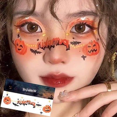 一粘就贴~万圣节脸贴妆容