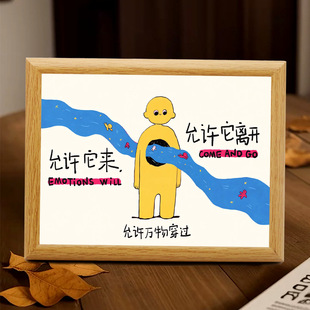 允许万物穿过允许一切发生桌面治愈摆件把情绪当作过客正向磁场摆