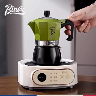 萃取浓缩意式 Bincoo双阀摩卡壶家用电热炉煮咖啡壶套装 咖啡机器具