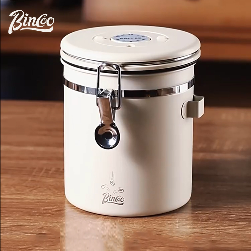 Bincoo咖啡豆保存罐密封罐单向排气咖啡粉储存罐储豆收纳罐养豆罐