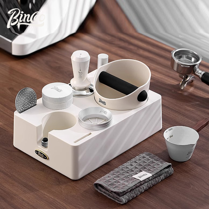 Bincoo咖啡压粉底座渣桶一体布粉器压粉锤手柄咖啡器具工具收纳座