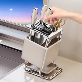 厨房刀架置物架2025新款家用多功能台面放菜刀收纳架子刀座神器