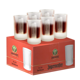 野格白色一口杯6个组合装 shot杯烈酒杯酒吧洋酒杯子弹杯小酒杯