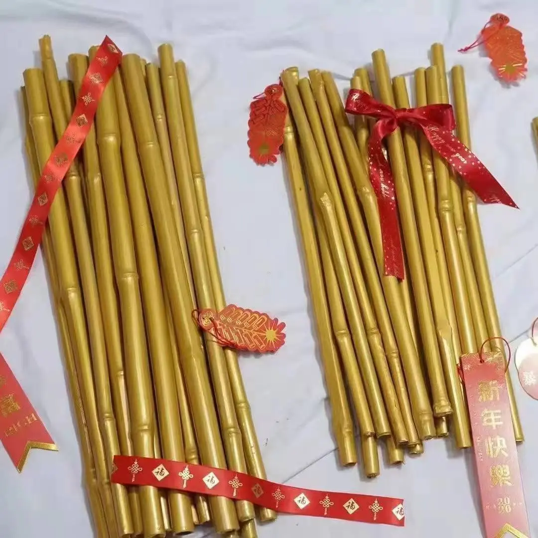 金色竹竿仿真金竹子婚礼婚庆寿宴