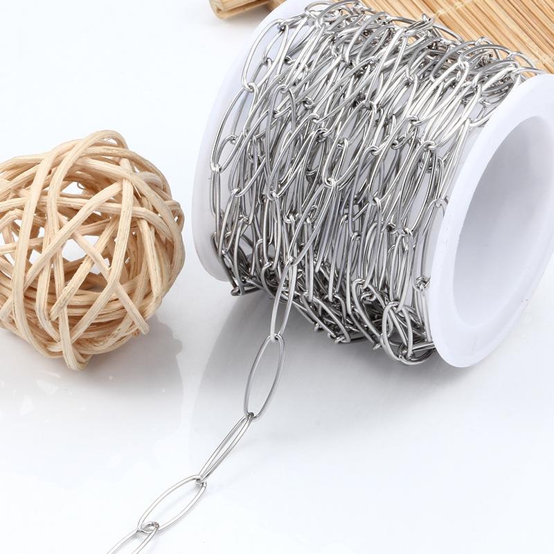 不锈钢圆马尾链不掉色闭口项链手链手工diy不锈钢链条服饰配链