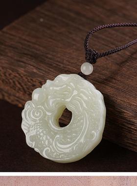 2026鱼化龙吊坠听泉t款阿富汗玉玉石玉佩男女本命年护挂件