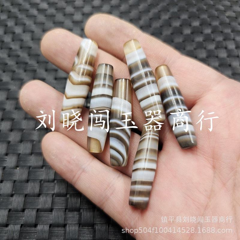 2026缠丝玛瑙路路通玉石散珠米珠勒子桶珠手链项链饰品配件手工珠
