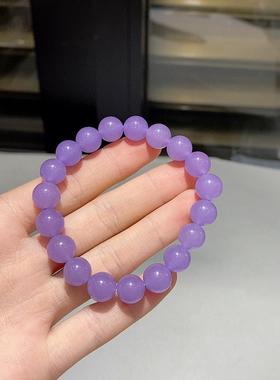 2026紫色石英岩素圈手串小众简约百搭时尚精致手链高级感女