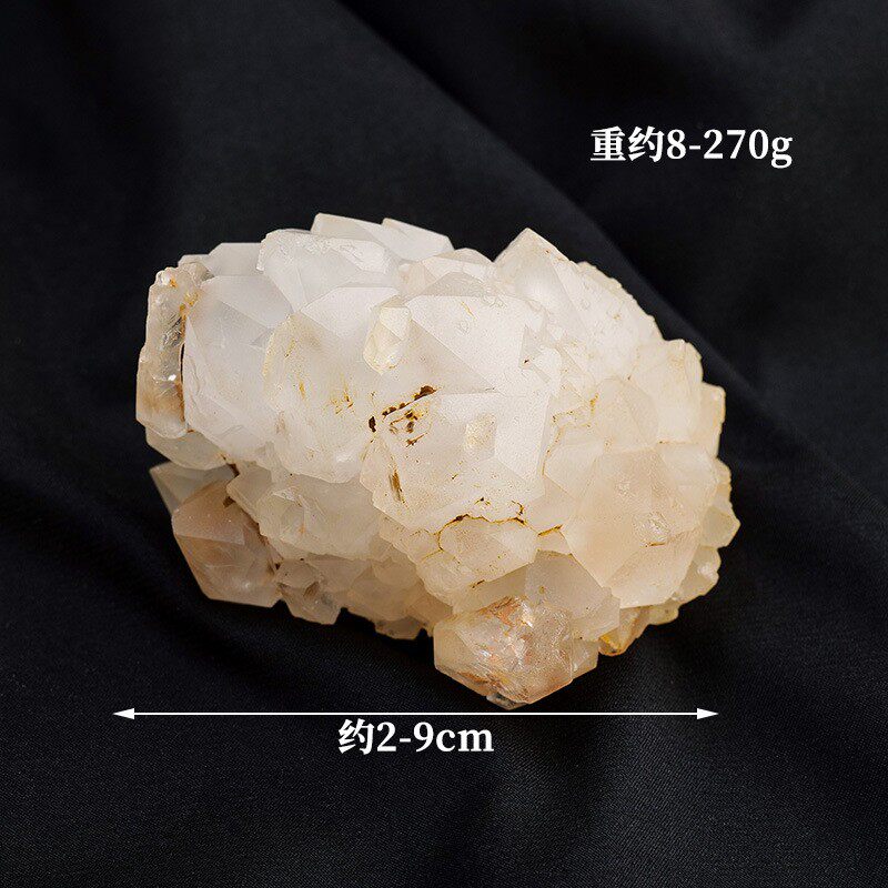 2026天然白水晶簇水晶牙花摆件原石原矿裸石晶牙不规则矿标装饰摆