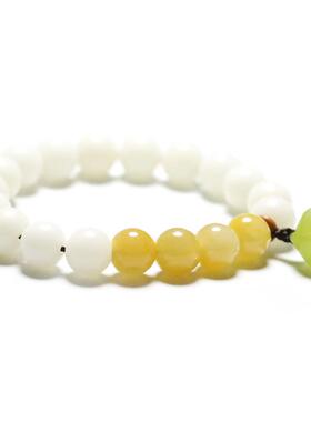 2026菩提子白玉菩提根手串手链女单圈款岫玉莲蓬玛瑙水晶情侣手链