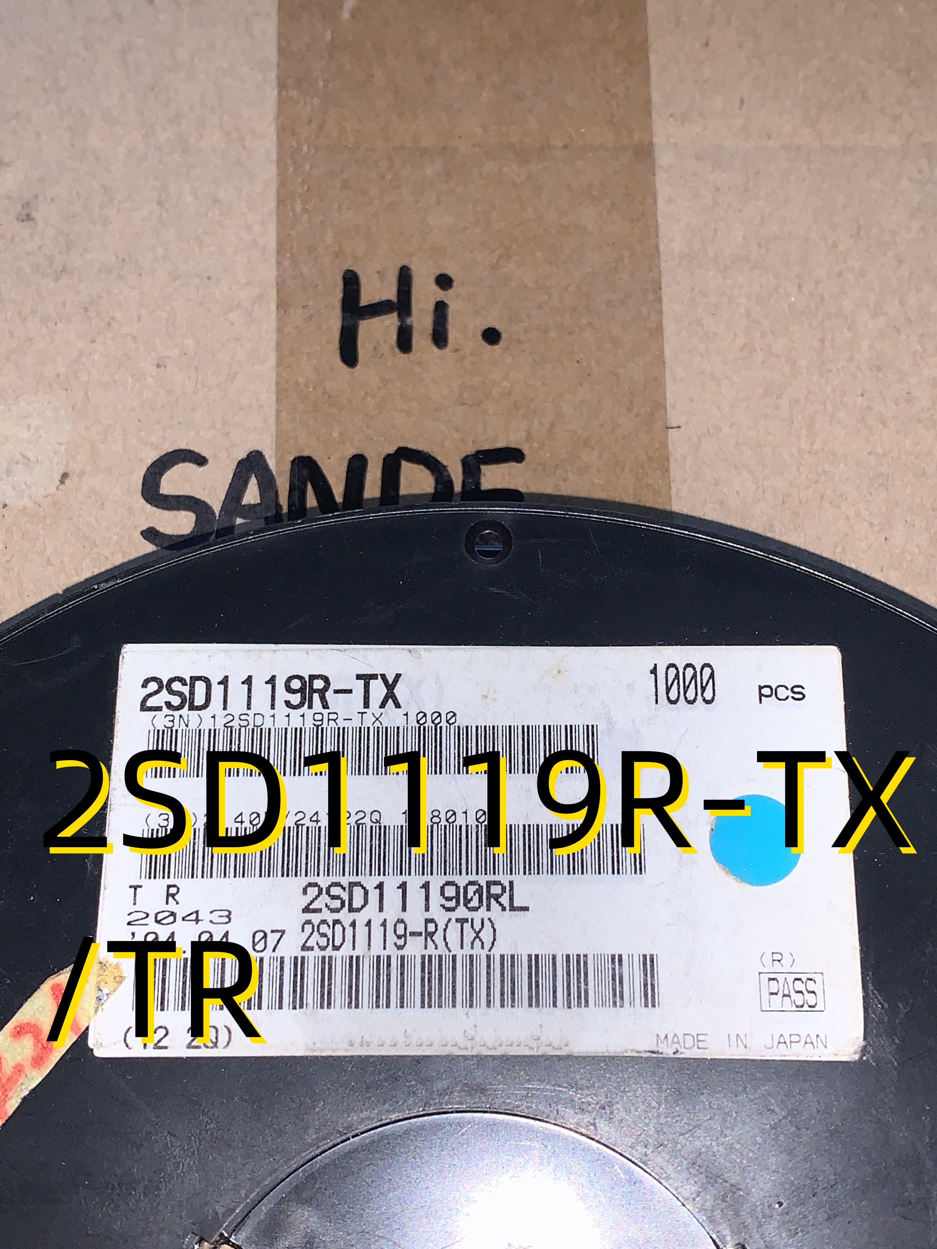 2SD1119R-TX/TR  07+ SOT89  原装现货