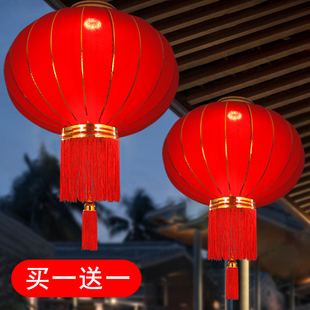 2026新款大红灯笼户外大门口宫灯阳台一对挂饰过新年春节元旦装饰