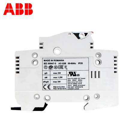 ABB熔断器式隔离开关E91/32 导轨式保险丝底座 1P 2P 3P E92/32