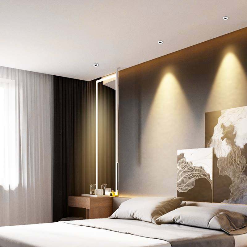 高显色射灯led嵌入式天花灯24度光束角背景墙洗墙防眩无主灯设计