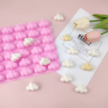 36连云朵嚼嚼乐硅胶模具食品级qq糖圆球字母钵仔糕全套制作工具小