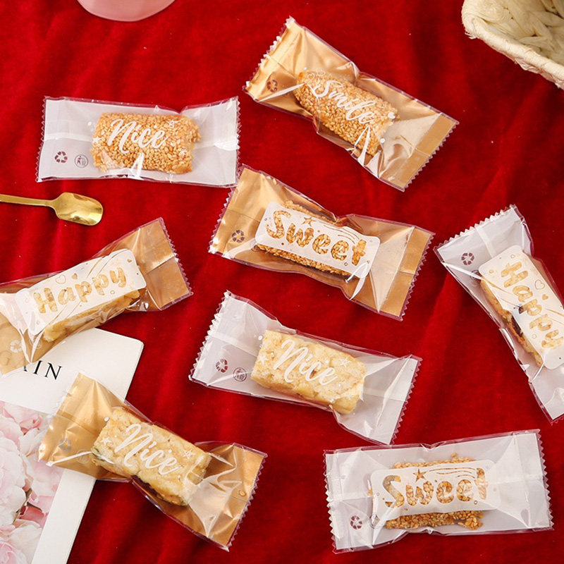 网红糯米船包装袋雪花酥奶酥卷燕麦饼干烘焙曲奇太妃糖杏仁机封袋