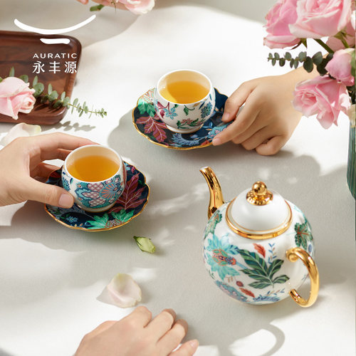 永丰源幸福满园中式功夫茶具套装陶瓷茶杯茶壶高档礼品整套礼盒 - 封面