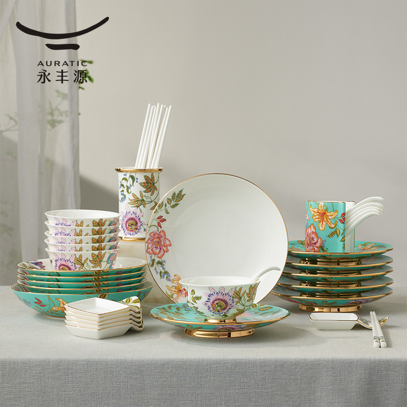 国瓷永丰源春暖花开44头餐具
