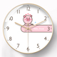 卡通可爱钟表挂钟简约小猪电波钟熊小兔子自动对时儿童房静音时钟
