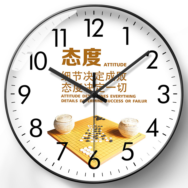 美幻达pvc文艺玻璃室内塑料电波钟挂钟