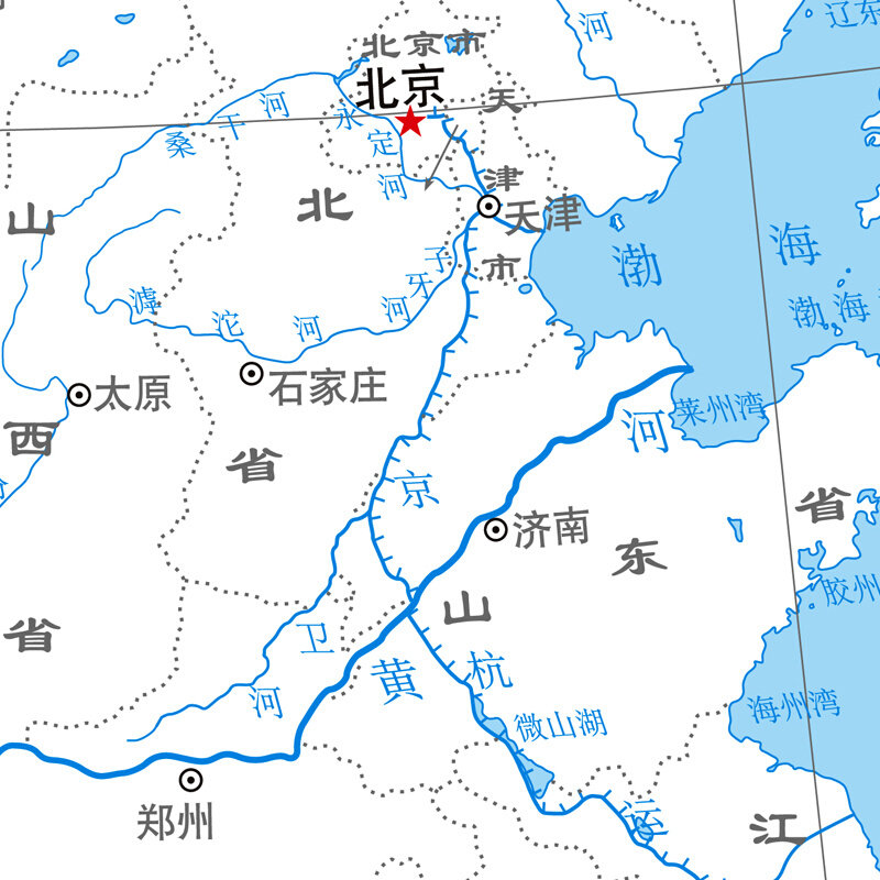 中国主要河流湖泊分布图装饰画中国河流布图全国水系图