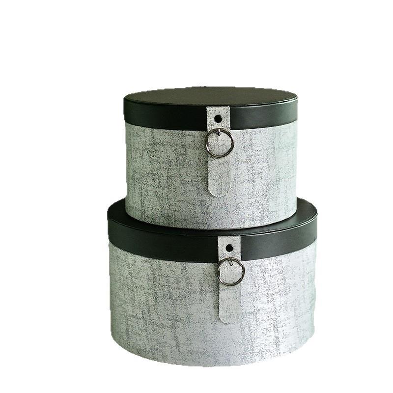 新款布艺圆形收纳盒抱抱桶样板房衣帽间展厅圆桶装饰品摆设道具
