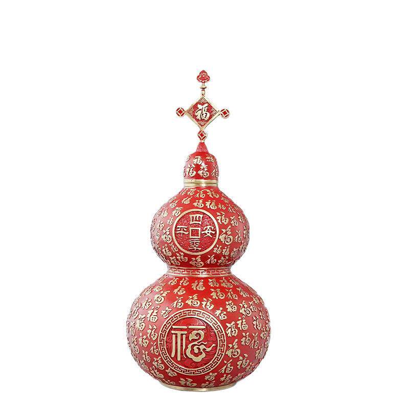 黄铜百福葫芦摆件家居装饰品彩铜工艺品开业送礼公室桌面摆饰