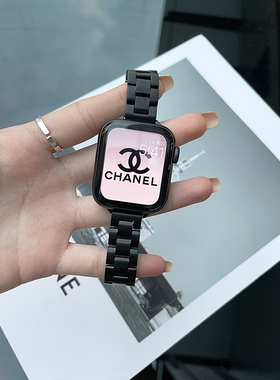 ins风细款高级金属适用iwatch10苹果表带钢applewatch98765代SE女