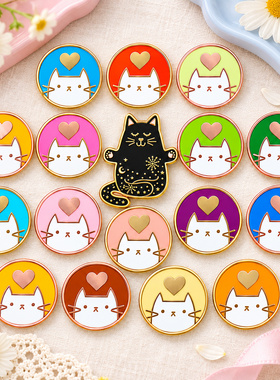 凯蒂猫Kitty可爱猫咪珐琅胸针