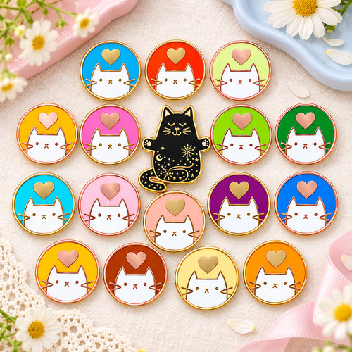 凯蒂猫Kitty可爱猫咪珐琅胸针