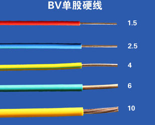 家用1.5铜硬10BV软线6单芯铜线 电线电缆2.5国标4四平方铜芯家装