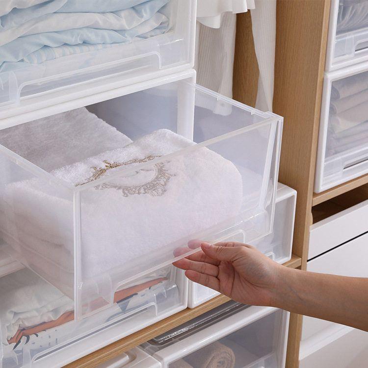 Drawer style storage box home clothing organizer storage box