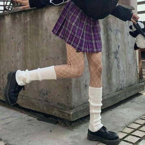 Women's White Leg Warmers Lolita Goth Hand Warmer Fashio