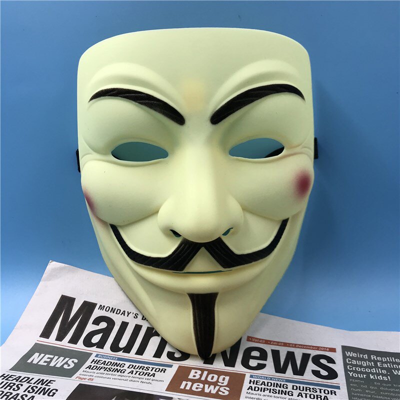 万圣节表演装扮面具男化妆舞会v字仇杀队假面人脸恐怖白色面具酷