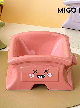 新型猫碗多猫食盆斜口高脚猫咪专用碗陶瓷保护颈椎防打翻宠物饭盆